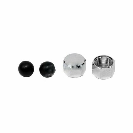 AMERICAN IMAGINATIONS 0.375 in. Round Black-Chrome Ball Sealer Kit in Rubber- Stainless steel AI-38054